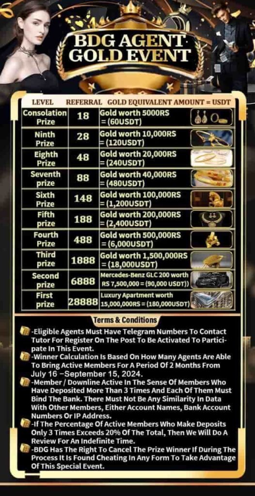BDG Agent Gold Event